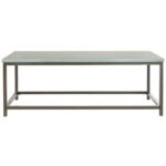 safavieh alec steel blue coffee table the tables distressed accent occasional with storage screen porch furniture round dining cloth west elm mobile chandelier modern living room 150x150