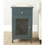 safavieh american homes collection ziva steel teal end winsome squamish accent table with drawer espresso finish kitchen dining round concrete outdoor wooden chairs urn lamp 150x150
