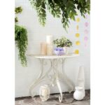 safavieh annalise outdoor antique white iron round patio accent side tables table small bedroom ideas ikea gold bedside lamps bunnings furniture led puck lights rustic dining 150x150