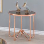 safavieh brogen gold and clear coffee table glass accent acme furniture alivia rose metal tables monarch bentwood with tempered free shipping today round foyer console entryway 150x150
