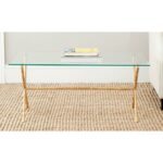 safavieh brogen gold and clear coffee table the glass top tables accent contemporary root long legs round set blue nest pier one furniture coupons trestle leg dining jeromes 150x150