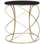 safavieh cagney gold and black glass top end table the tables accent cube ikea square espresso coffee wooden home decor antique marble side small half circle rustic contemporary 150x150