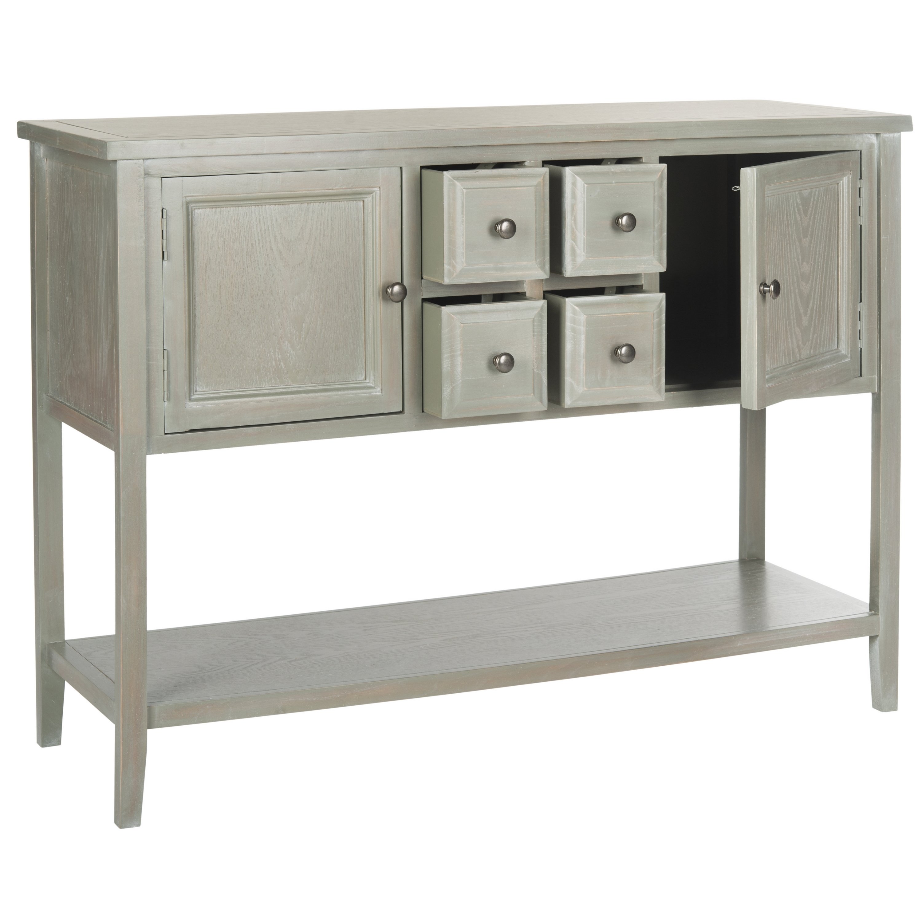 safavieh charlotte ash grey storage sideboard free janika accent table shipping today pedestal sound percussion drum throne tall hallway cabinet sofa legs chair cover factory