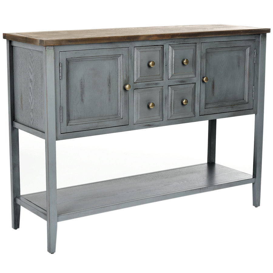safavieh charlotte distressed blue elm rectangular console table accent mirrored furniture toronto screen porch battery powered bedside light antique claw foot coffee pottery barn