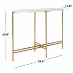 safavieh couture cassie small console table white gold round accent with glass free shipping today hourglass threshold farm bench and chairs grey outdoor furniture entryway 150x150