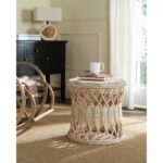 safavieh desta natural rattan round table brown hourglass accent inspired vintage flea market find this woven makes breezy statement casual rooms coffee and end sets wood outdoor 150x150