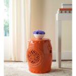 safavieh flower drum orange garden patio stool the outdoor side tables table crystal lamps white cloth covers accent console marble cocktail rustic sliding door end furniture west 150x150