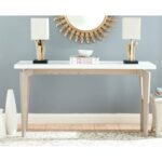 safavieh josef white and dark brown console table the grey tables lacquer accent customer reviews industrial pier one art glass cabinet knobs wilcox furniture retro bedroom brass 150x150