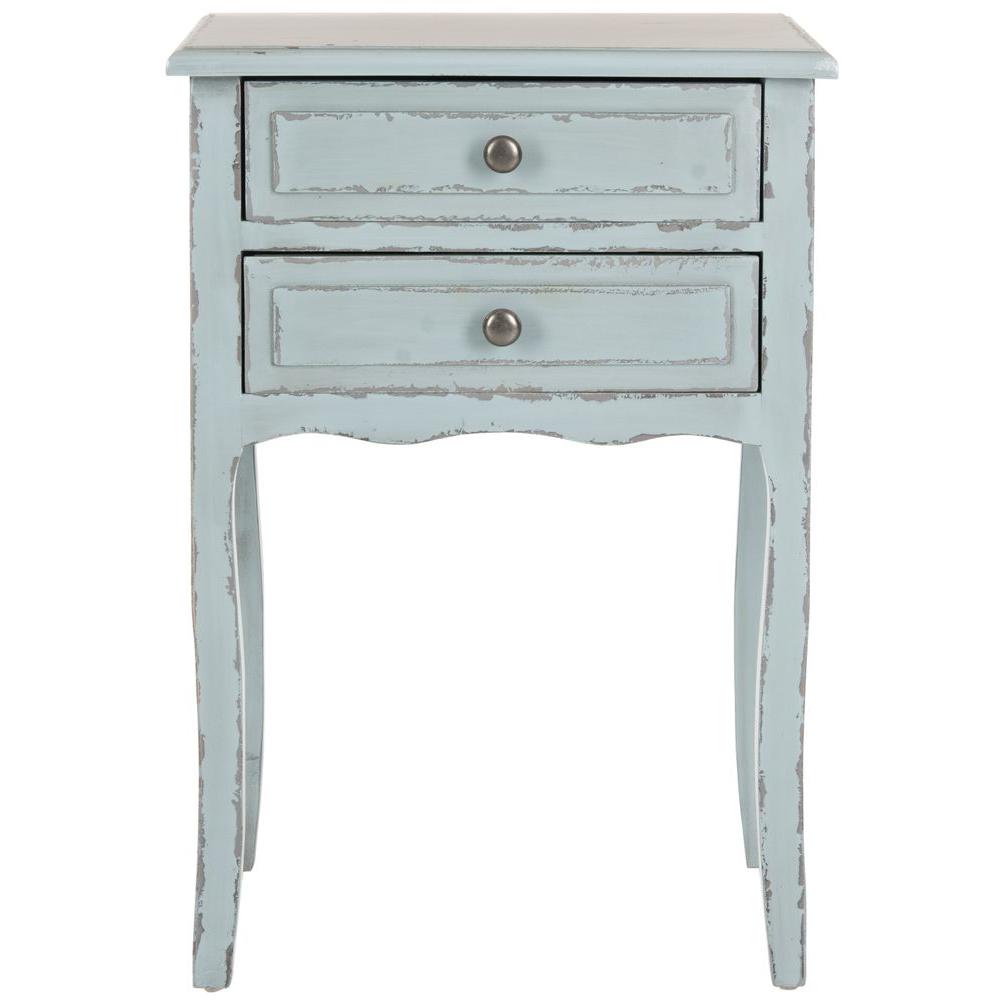 safavieh lori distressed pale blue storage end table the slate green tables accent antique claw foot coffee modern living room mosaic bistro outdoor charcoal grey contemporary