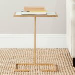 safavieh neil accent table gold black glass pedestal plant stand indoor metal furniture marble dining set danish mid century modern hairpin leg side steel and wood end tables 150x150