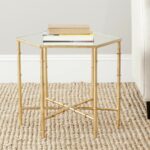 safavieh parent home collection kerri leaf gold accent table mirror top kitchen dining harrietta piece set metal chairside small contemporary end tables decorators catalog target 150x150