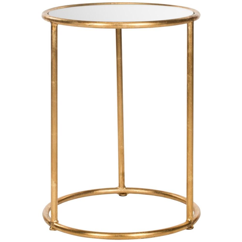 safavieh shay gold mirror top end table the tables round small wooden high chair silver bedside lamps antique leather chest cabinet queen anne coffee and rustic rectangular accent