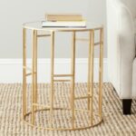 safavieh treasures doreen gold mirror top accent table condos solid wood sofa glass entry concrete mirrored bedside lockers small pine nightstand target contemporary end tables 150x150