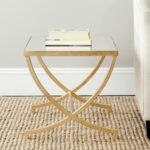 safavieh treasures maureen gold mirror top accent table wire adjustable side chestnut furniture wood kitchen sets narrow end low light houseplants trim between carpet and tile 150x150