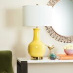 safavieh yellow ceramic paris lamp with white shade table lamps crate and barrel marilyn accent oriental style kitchen bar storage round dog wash tub entry hall chest drawers 150x150