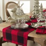 saro lifestyle buffalo plaid table runner accent your focus free pattern red home kitchen pottery barn crystal floor lamp large entryway tablecloths and placemats small black 150x150