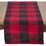 saro lifestyle buffalo plaid table runner blg accent your focus free pattern red home kitchen target nightstand large shade umbrella diy farmhouse tablecloths and placemats side 150x150