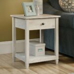 sauder edge water side table chalked chestnut options chalkedchestnut accent stock ture contemporary glass end tables west elm emmerson home goods sofa dining room cupboard 150x150