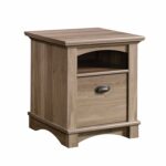 sauder harbor view side table accent with magazine holder salt oak finish kitchen dining garden and chairs clearance unique occasional tables battery touch lamp coastal lamps 150x150