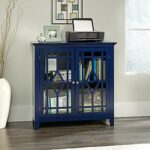 sauder shoal creek indigo blue accent storage cabinet the office cabinets furniture monarch piece coffee table tall narrow entryway lamps and shades small round dining extra thin 150x150