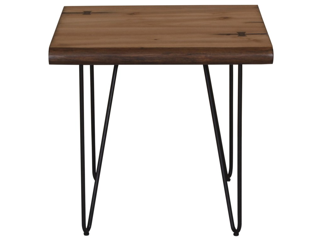 scott living live edge end table with hairpin legs belfort products color room essentials accent coffee sets clearance small black side drawers entryway chest large dining and