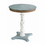sea isle two tone rustic coastal wood and rope apron accent table nautical crestview collection natural cherry end tables light fixtures clear perspex small bedside ideas antique 150x150