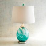 seafoam art glass table lamp pier imports one accent lamps ikea storage baskets beach cream pool furniture round and wood coffee chinese shades wedding reception decorations metal 150x150