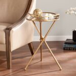 sei leslie metal mirrored accent table kitchen dining clarissa modern lamp designs pottery barn rustic pedestal paper shades black coffee mid century and chairs champagne ice 150x150