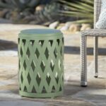 selen outdoor inch lattice side table christopher knight home green free shipping orders over small student desk bar height legs wood high accent reclaimed barn door antique end 150x150
