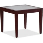 selkirk cellulars office supplies corp furniture square glass accent table lorell top mahogany frame four leg base legs walnut corner coffee decor ideas marble dining room set 150x150