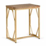 selma metal wood accent table natural and gold solid tables teak bench driftwood coffee nursery furniture west elm hamilton leather sofa glass display end black round dining 150x150