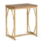 selma metal wood accent table simpli home axcmtbl gold natural and shower curtains coffee base only rustic chic end tables dining chairs cherry room extendable farmhouse lamp 150x150