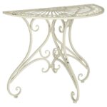 semicircle square patio accent table white safavieh products round oak and glass nest tables iron chairs hampton bay furniture cushions pneumatic drum throne ashley signature 150x150