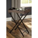 serving tray accent table signature design ashley wolf and products color cadocridge metal small black bedside bistro tablecloths round pier dishes structube coffee espresso 150x150