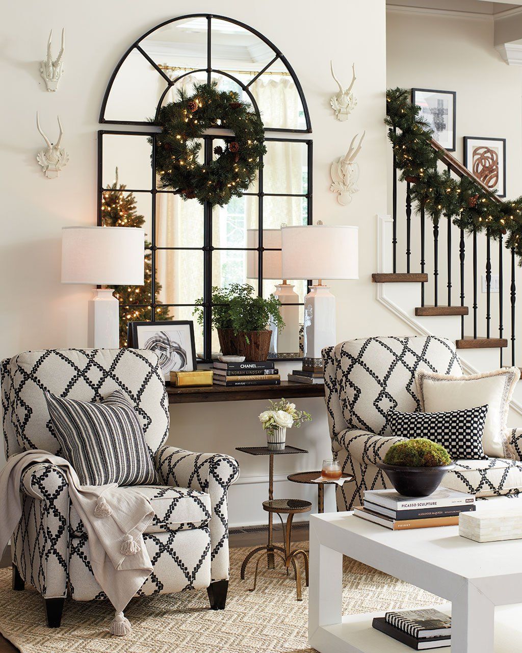 set the stage for magical holiday season black coffee ballard designs accent table piece grand palais mirror brook recliner randers stocked rollins suzanne kasler metal office