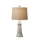 set white decorative lighthouse accent table lamp max lamps glass coffee with metal legs heavy duty drum throne resin wicker end modern patio furniture clearance pottery barn top 150x150