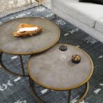shagreen nesting coffee table antique brass burke decor vben rom accent numeral wall clock small decorative side tables clear lucite end white storage cabinet long thin dining 150x150