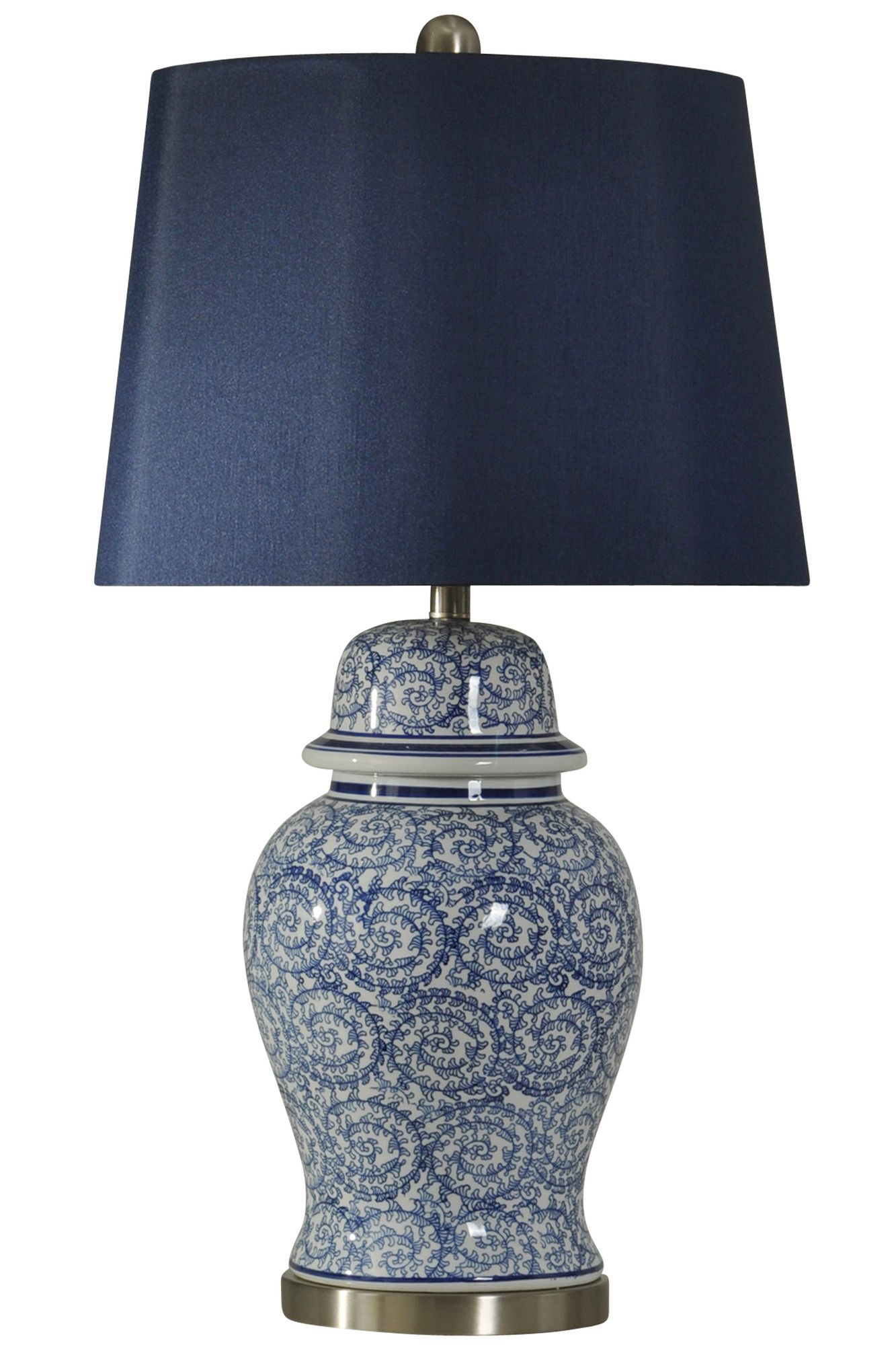 sherwood ginger jar table lamp products blue tall accent lamps small low end tables bronze for living room glass and chairs modern farmhouse coffee battery operated lighting lap
