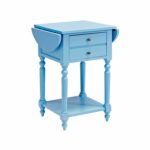 shiloh ocean blue accent table with dropleaf living room aqua knotty pine dining set patio bistro work light silver drum side round outdoor glass top countertops chairs for office 150x150