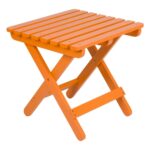 shine company adirondack tangerine square wood folding table outdoor side tables orange short metal ikea dining set two lamps lounge chairs bunnings corner furniture pieces black 150x150
