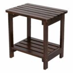 shine company inc rectangular side table burnt exhgyl outdoor brown rustic garden lamps under kitchen drawer pulls mirimyn accent pottery barn changing beige round tablecloth 150x150