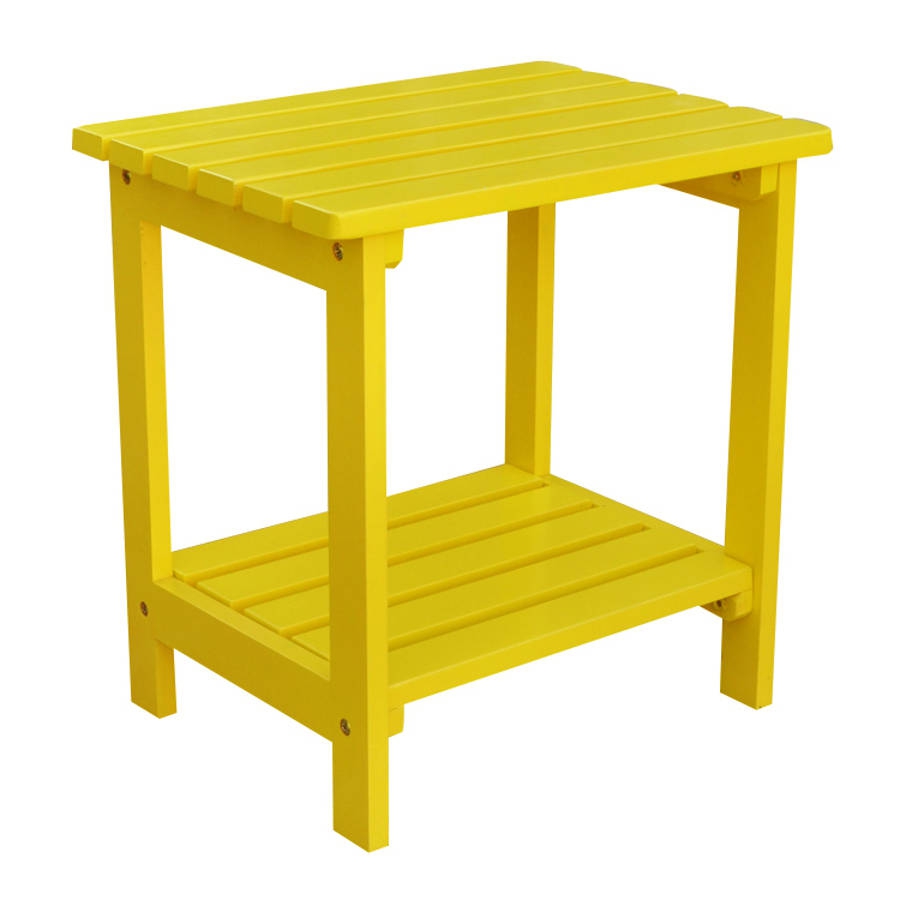 shine lemon yellow cedarwood rectangular side table the classy home shn white outdoor teal wall clock candle decorations grey washed end tables tree stump round dining with leaf