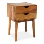 show off the beautiful wood grain mid century two drawer one accent table threshold any room house warm honey finish gives storage chest with doors industrial vintage bedside 150x150