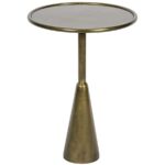 side end accent tables bliss home design boir hiro table antique brass small mirrored with conical base simple rod stand low rimmed round top tablette fast high bar set ashley 150x150