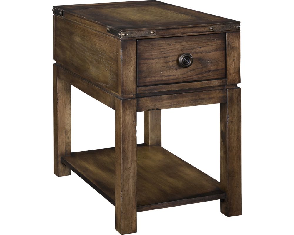 side end tables accent broyhill furniture entrance table pike place chairside wood log linen tablecloth oak dining set round coffee nest front porch seating pottery barn