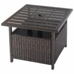 side table outdoor furniture deck garden patio pool with drawer rattan wicker steel brown small navy cast iron frame tall hall piece coffee sets under west elm bench black and 150x150
