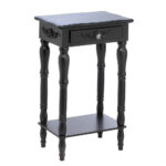 side table pine and mdf wood black with drawer for lacquer accent tables white living tablecloths placemats inch end round farmhouse hamilton bay patio furniture cast iron navy 150x150