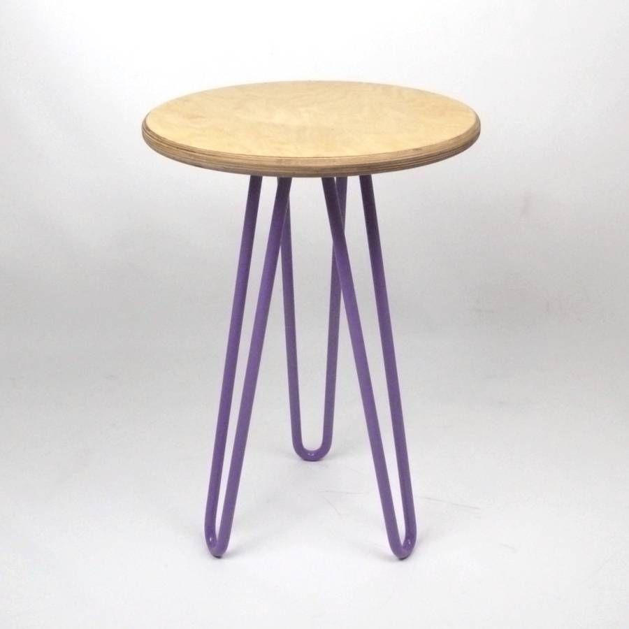 side table with hairpin legs choice colours tables and leg accent birch ply home decor ornaments decorative mirrors ashley leather recliner chinese garden stool mango sideboard