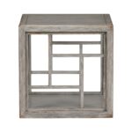 side tables accent ethan allen better homes and gardens table rustic gray quick ship dynasty fretwork furniture occasional glass mirror dresser little with drawers brass 150x150