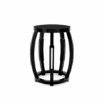 side tables casa toronto tab black drum accent table taboret stool this shaped cylinder has five convex ribs with target chairside furniture chests and cabinets silver nesting 150x150
